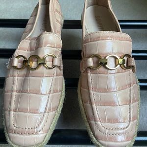 SCHUTZ Women Patty Leather Espadrille Loafers - NEW NWOB